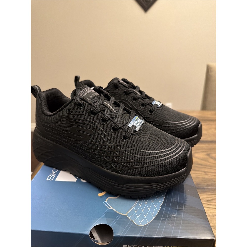 WOMENS Skechers Work Relaxed Fit Max Cushioning Elite SR Sz 11 Wide